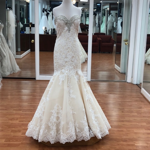 Allure Bridals Dresses & Skirts - Wedding gown with rhinestones and faux pearls